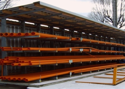 ArmStrong LG cantilever racking for pipes, long goods, wood for outdoor use